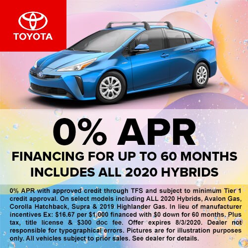 Toyota 0% APR for 60 Month available