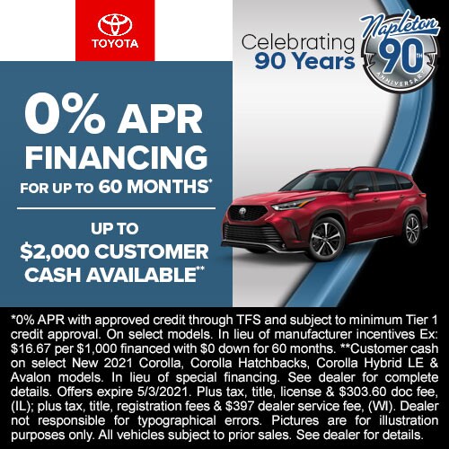 0 APR Financing for up to 60 months