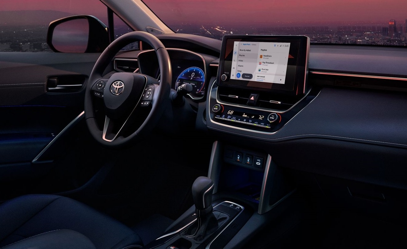 Interior of new Corolla Cross for sale