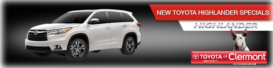New Toyota Highlander Specials 2016 Toyota Highlander near Orlando