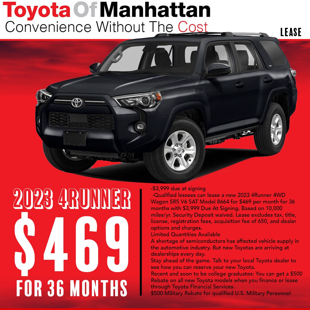 Monthly Lease Specials Toyota Of Manhattan