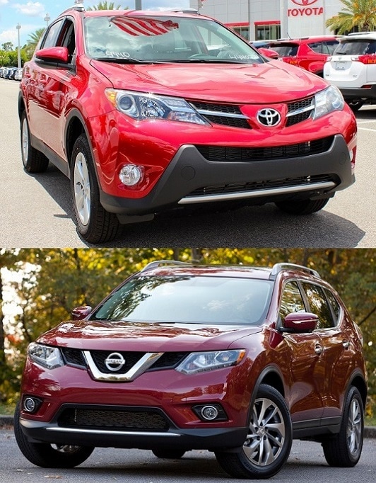 SUVs for sale.jpg Toyota SUV vs Nissan Rogue