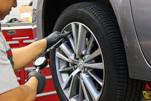 tire pressure Toyota service tips