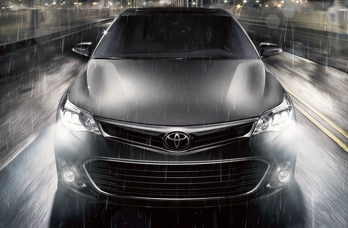 driving in the rain new Toyota in N Charlotte