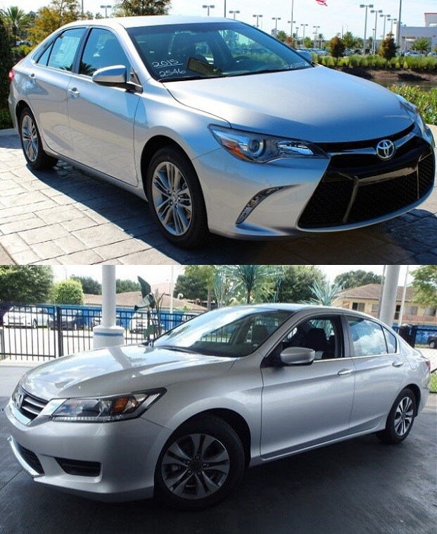 new cars for sale 2015 Toyota Camry vs Honda Accord