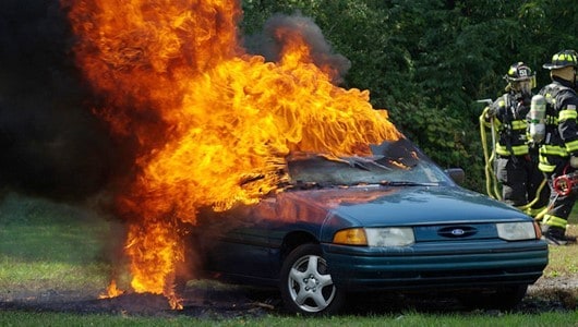 car fire New Toyota driving tips