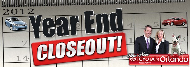 Year End Closeout new Toyota specials in Orlando