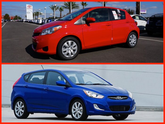 compare toyota yaris and hyundai accent #1