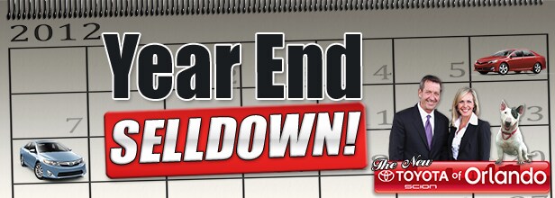 Year End Selldown Event new Toyota specials in Orlando