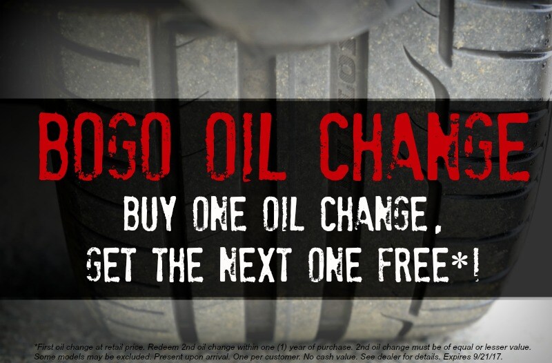 BOGO Oil
Change