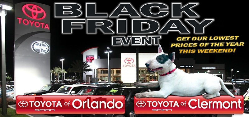 Toyota sales event Black Friday deals in Orlando