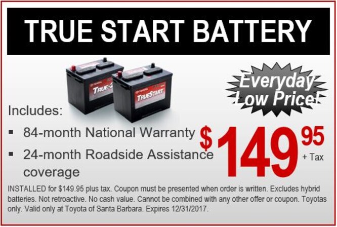 Toyota Battery Coupons | Toyota Special Offers near Ventura, CA