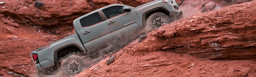 TRD Off-Road Double Cab shown in Cement with available Premium and Technology Packages and mudguards. TRD Off-Road Double Cab shown in Cement with available Premium and Technology Packages and mudguards.