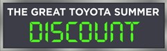 The Great Toyota Summer Discount