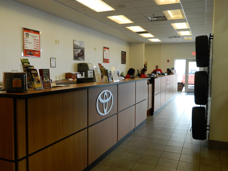 Inside Toyota Dealer Serving Wilkes Barre Toyota Showroom Scranton PA