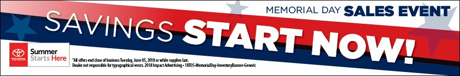 Memorial Day Specials