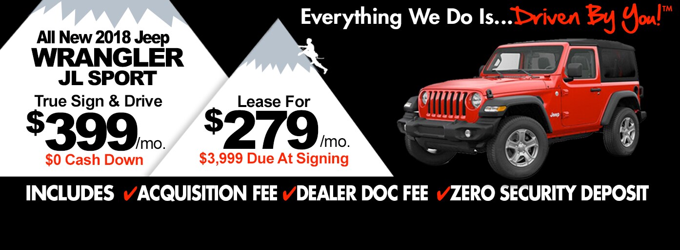 2018 Jeep Wrangler JL Sport Lease Special at Tri-City 2018 Jeep Wrangler JL Sport Lease Special at Tri-City
