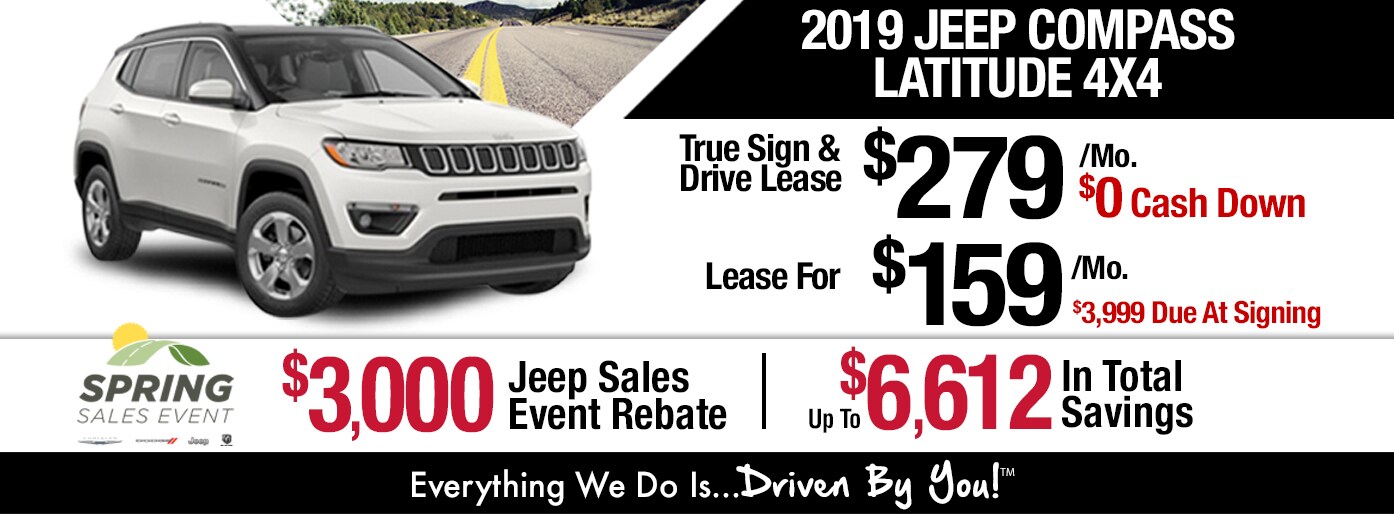 2019 Jeep Compass Latitude 4x4 Lease Special at Tri-City 2019 Jeep Compass Latitude 4x4 Lease Special at Tri-City