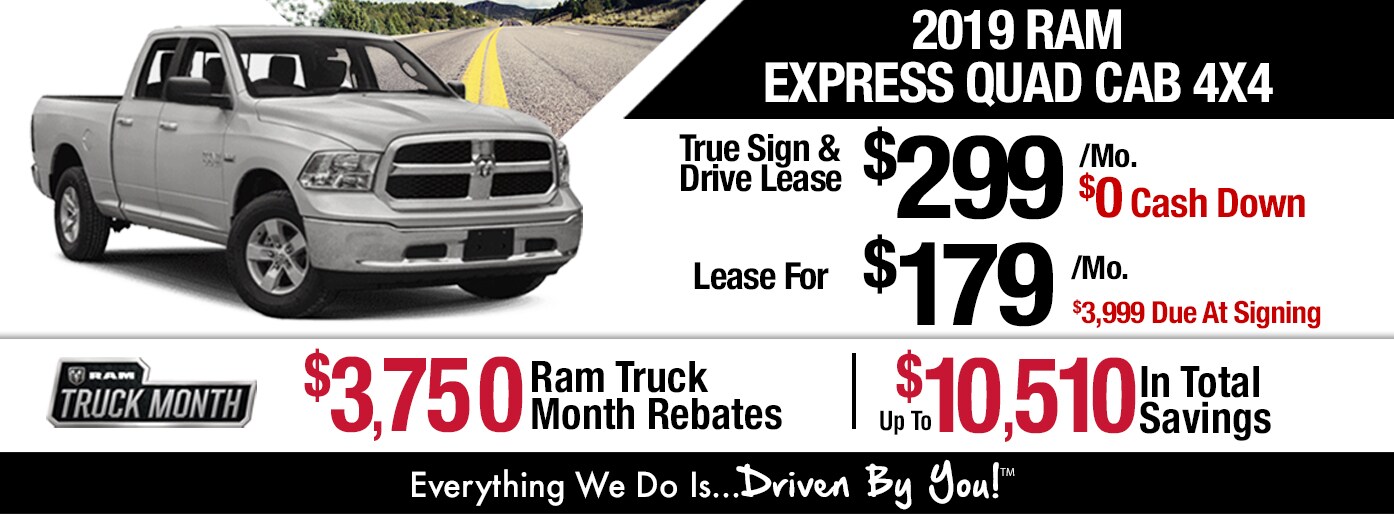 2019 Ram 1500 Quad Cab Express 4x4 Lease Special at Tri-City! 2019 Ram 1500 Quad Cab Express 4x4 Lease Special at Tri-City!