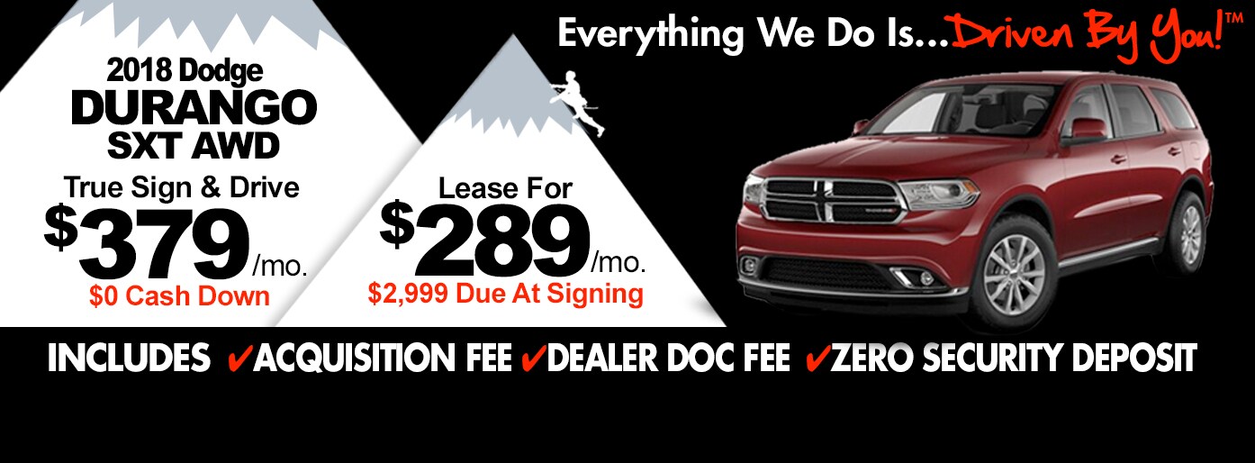 2018 Dodge Durango SXT AWD Lease Special at Tri-City 2018 Dodge Durango SXT AWD Lease Special at Tri-City