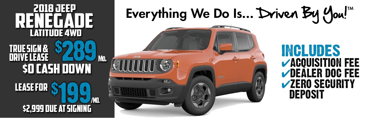 2018 Jeep Renegade Latitude 4x4 Lease Special at Tri-City 2018 Jeep Renegade Latitude 4x4 Lease Special at Tri-City