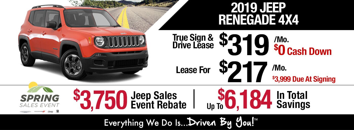 2018 Jeep Renegade Latitude 4x4 Lease Special at Tri-City 2018 Jeep Renegade Latitude 4x4 Lease Special at Tri-City