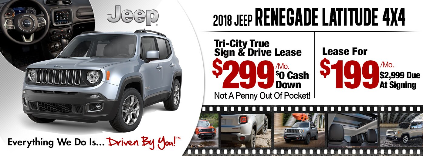 2018 Jeep Renegade Latitude 4x4 Lease Special at Tri-City 2018 Jeep Renegade Latitude 4x4 Lease Special at Tri-City