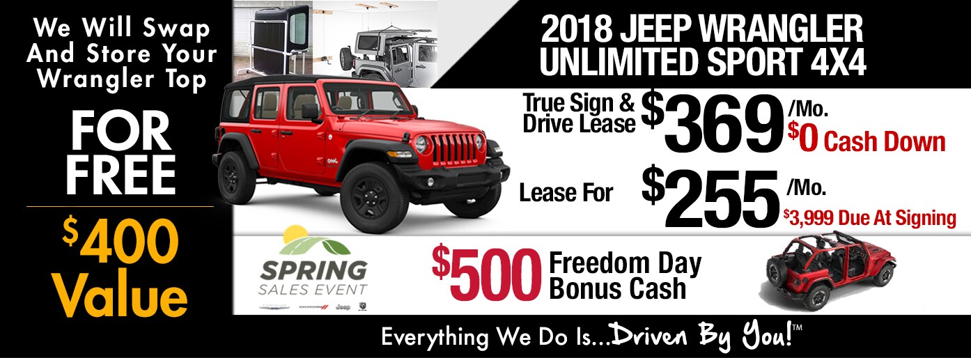 2018 Jeep Wrangler JL Sport Lease Special at Tri-City 2018 Jeep Wrangler JL Sport Lease Special at Tri-City