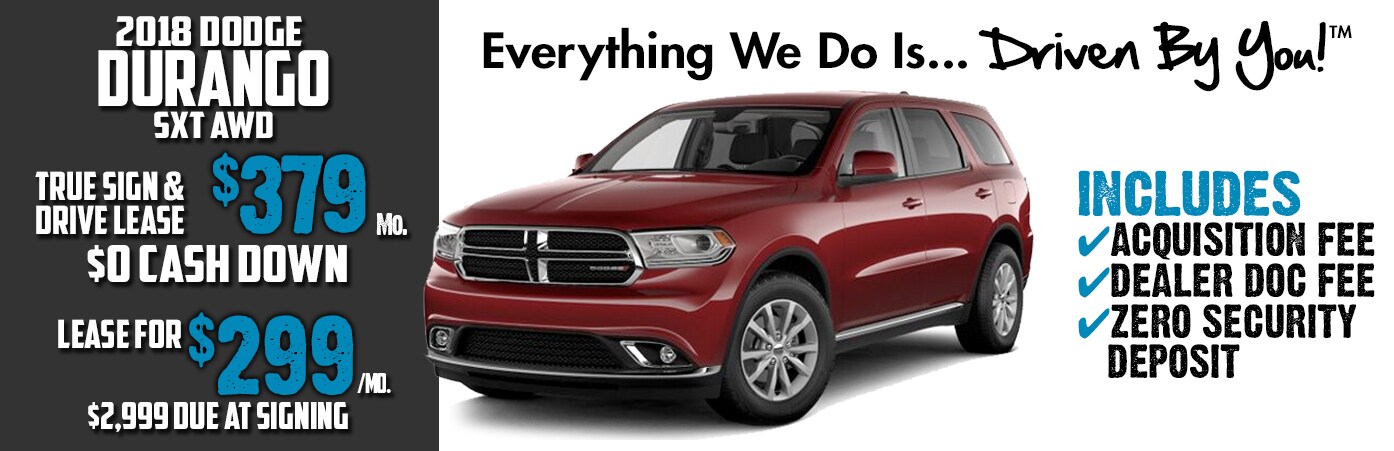 2018 Dodge Durango SXT AWD Lease Special at Tri-City 2018 Dodge Durango SXT AWD Lease Special at Tri-City