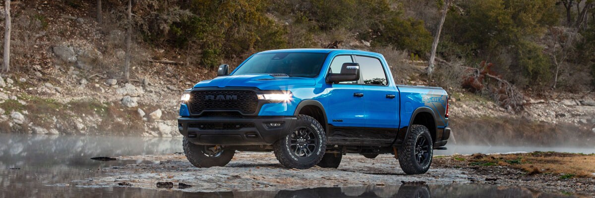 Blue Ram 1500 Rebel Pickup Truck
