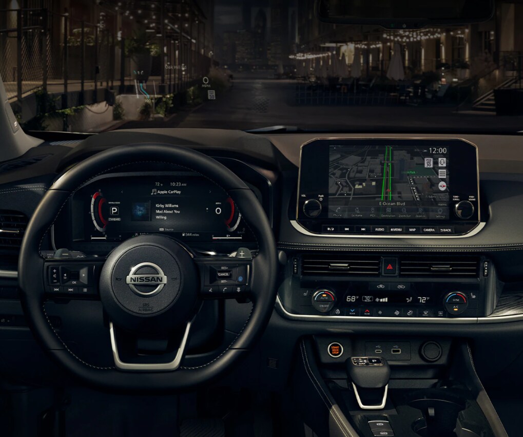 2021 Nissan Rogue Interior - Steering Wheel and Navigation System 2021 Nissan Rogue Interior - Steering Wheel and Navigation System