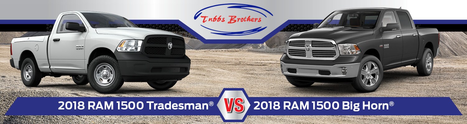 2018 ram 1500 tradesman vs big horn