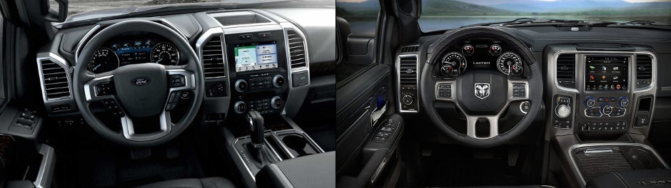 2017 Ford F-150 and 2017 RAM 1500 Interior