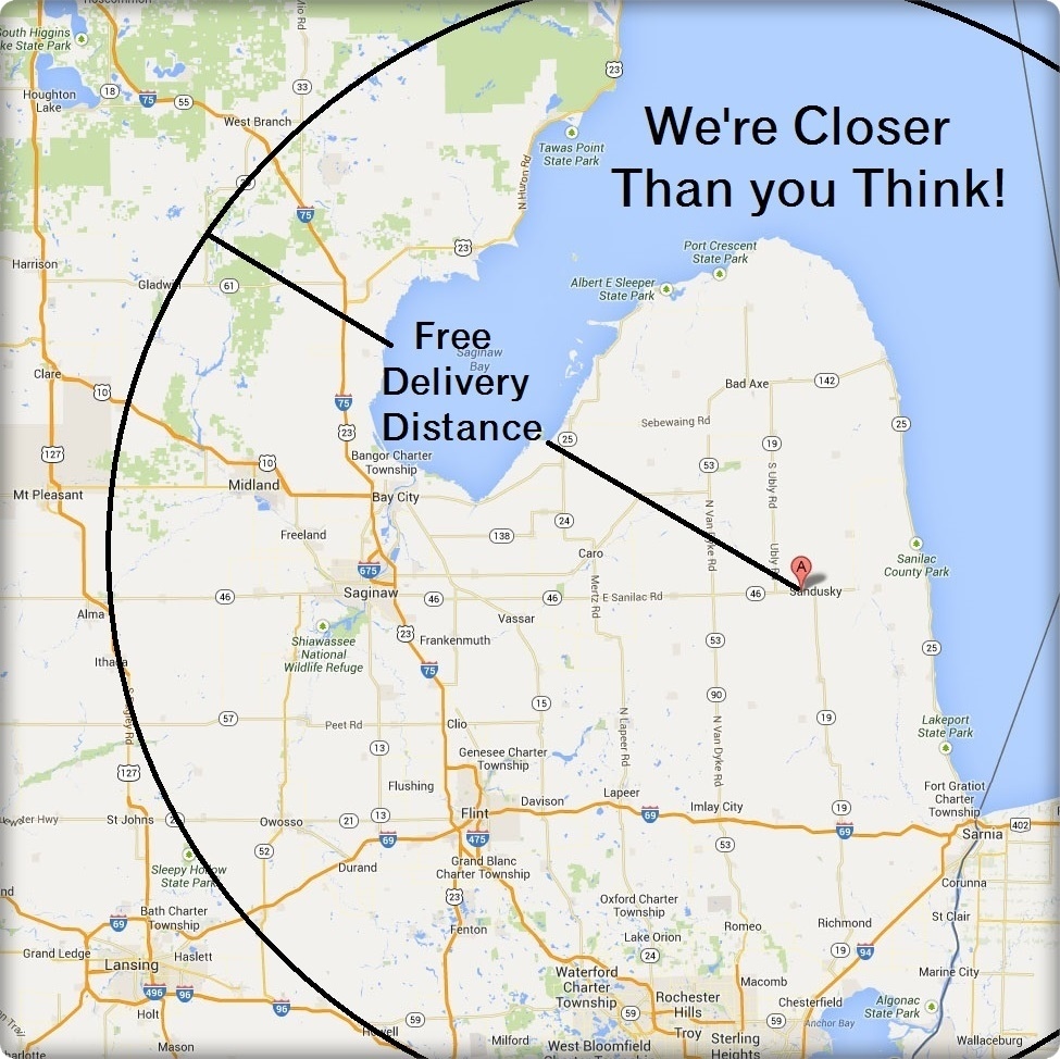 Free Delivery Map