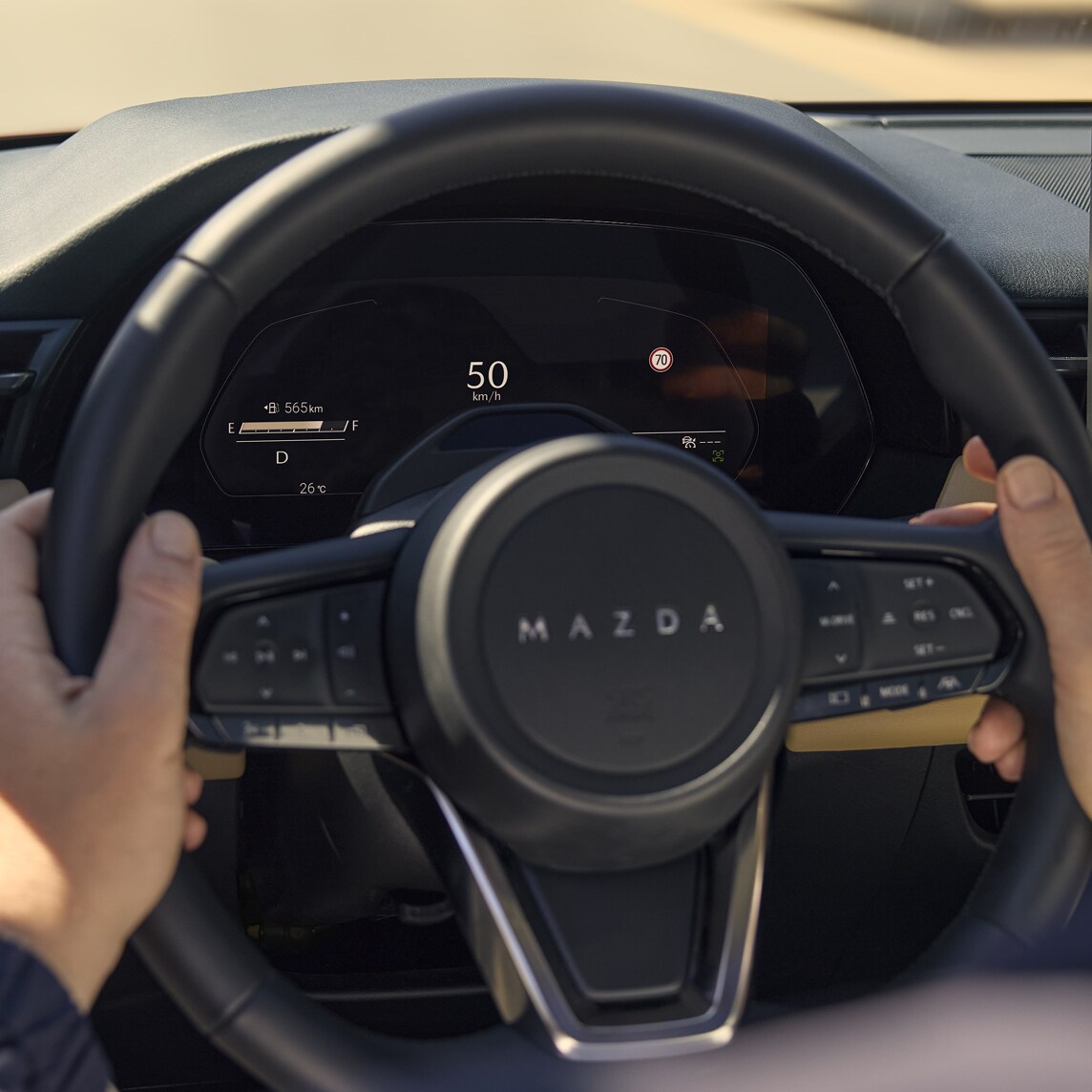 A new look at the Steering wheel and different modes for the 2026 Mazda CX-5