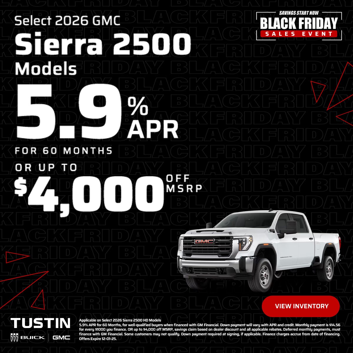 NOV2025_Display_New_GMC_Sierra 2500_2026_Offer_APR & MSRP_1200x1200_12-01-2025.jpg