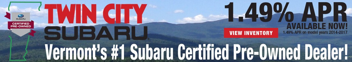 We're Certified Subaru Central in Vermont Certified Subaru for Sale