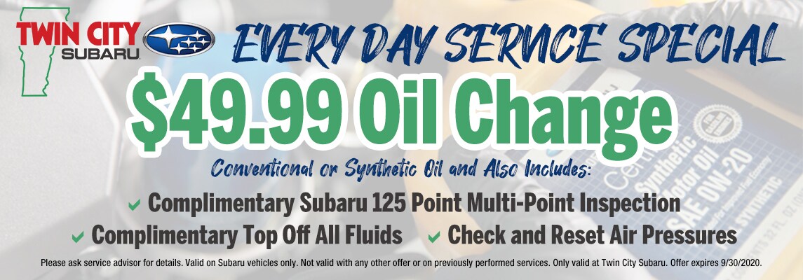 Twin City Subaru Oil Change Everyday Low Price Twin City Subaru Oil Change Everyday Low Price