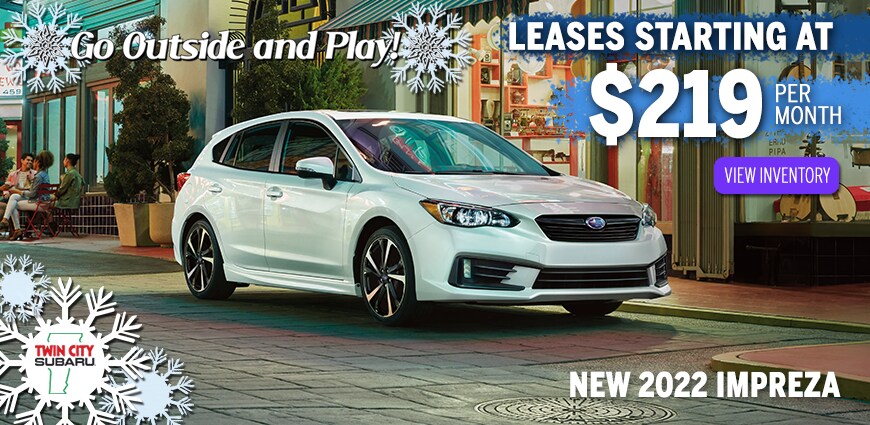 Twin City Subaru Impreza Lease Deal Twin City Subaru
Impreza
Lease Deal