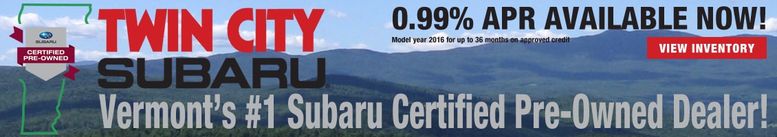 We're Certified Subaru Central in Vermont Certified Subaru for Sale
