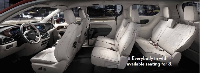 seating for 8 in the 2017 chrysler pacifica mini van 8 seating mini van - 2017 chrysler pacifica - pacific missouri