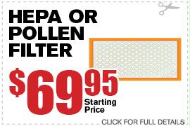 Hepa or Pollen Filter Coupon