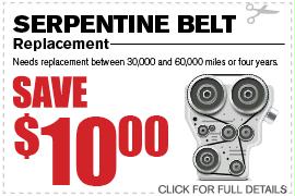 Serpentine Belt Service Coupon
