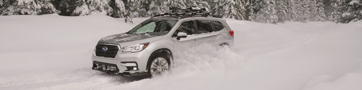 All new Subaru Ascent in the snow.jpg New Subaru Ascent in the snow