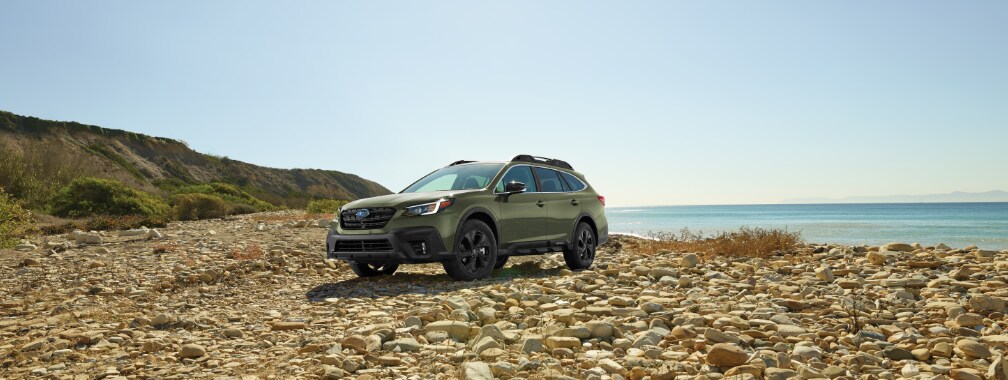 subaru outback at the beach