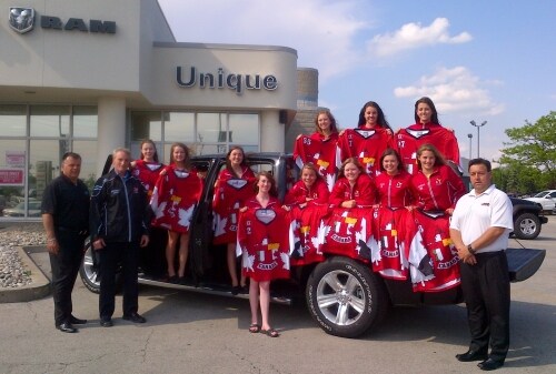 Canadian
Maple Leaf Girls Hockey Team Sponsored By Unique Chrysler