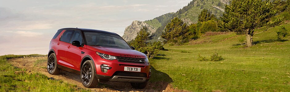 Red Land Rover Discovery Sport