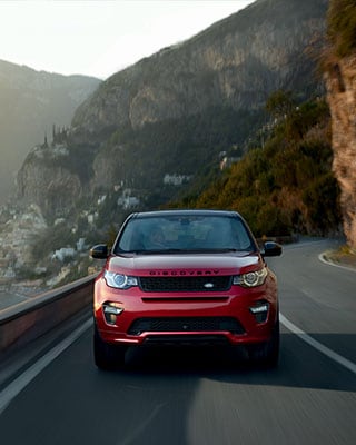 Red Land Rover Discovery Sport