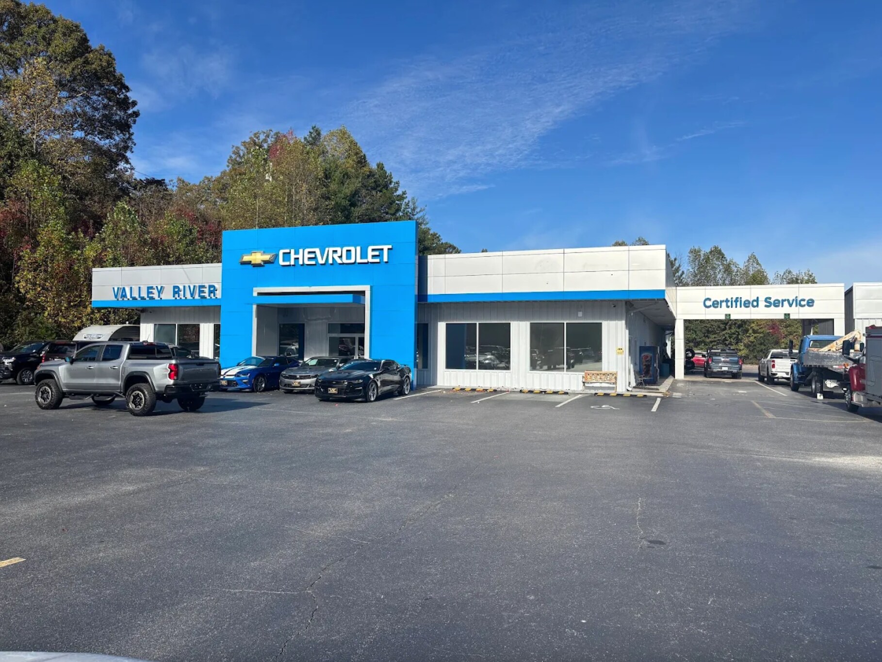 Exterior view of the Valley River Chevrolet dealership in Murphy, NC Exterior view of the Valley River Chevrolet dealership in Murphy, NC