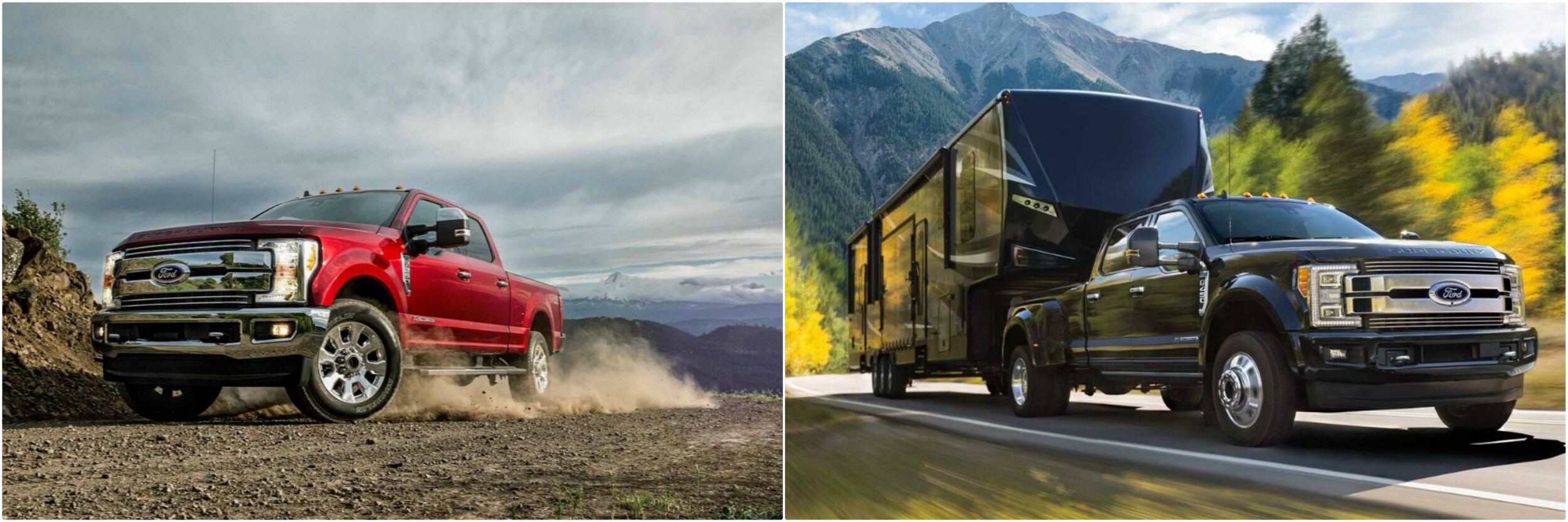 2019-ford-superduty-vs-2018-ford-superduty-exterior.jpg a comparison of a 2019 vs. 2018 Ford Super Duty